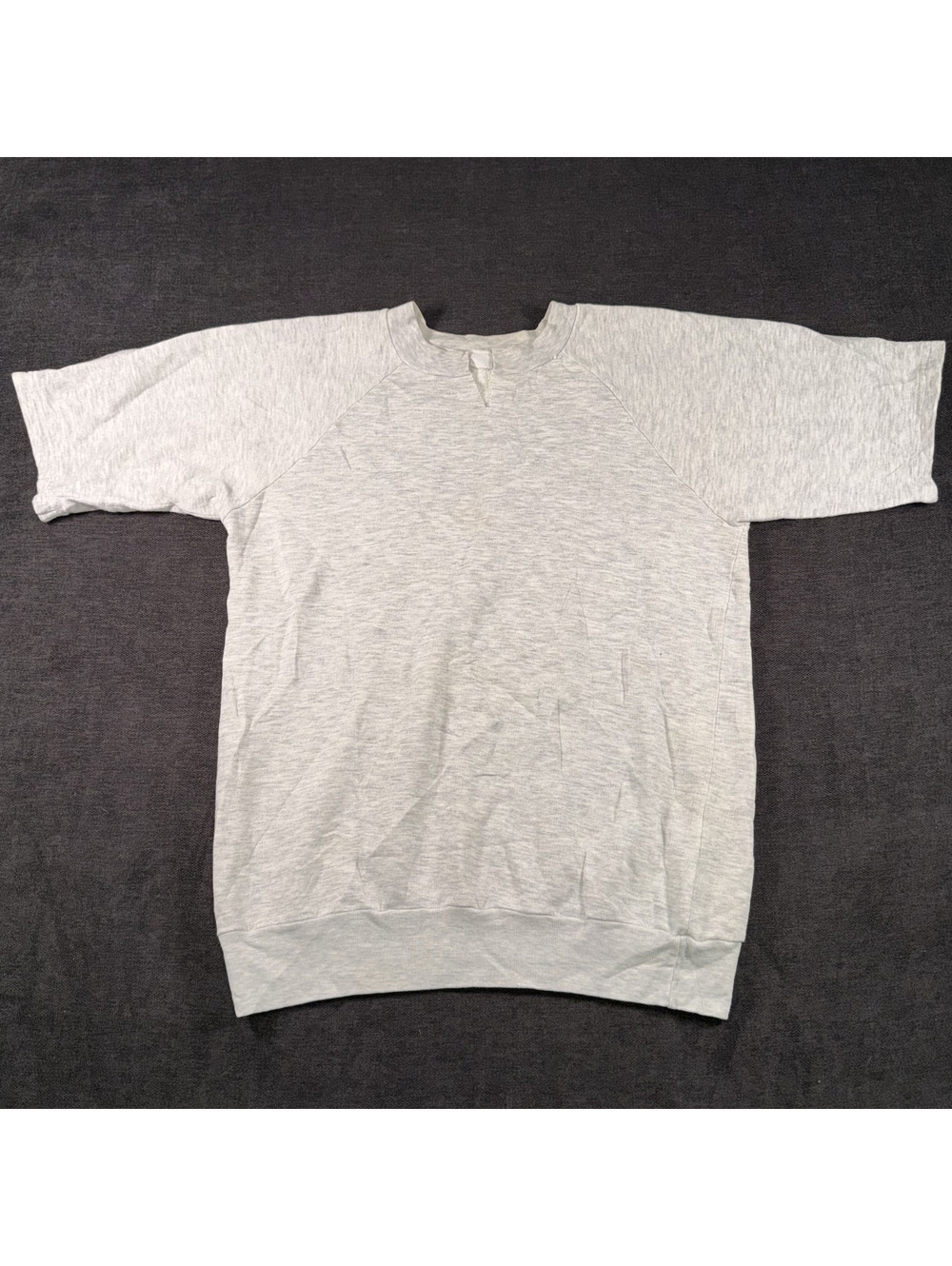 Light Gray Short Sleeve Pullover Sweatshirt